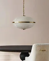 Золотой подвесной светильник "Гейбл" с прозрачным плафоном