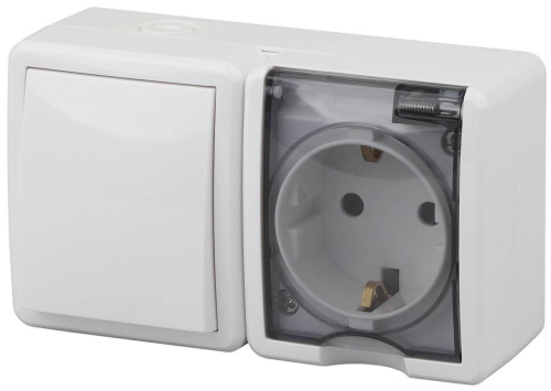 Блок розетка-выключатель ЭРА Эксперт IP54 16A 250V 11-7401-01 Б0020733 Блок розетка-выключатель ЭРА Эксперт IP54 16A 250V 11-7401-01 Б0020733