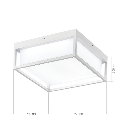 SL9517.502.01 Светильник уличный потолочный ST-Luce белый/белый LED 1*20W 3000K/4000K/5000K CUBO фото 3 SL9517.502.01 Светильник уличный потолочный ST-Luce белый/белый LED 1*20W 3000K/4000K/5000K CUBO фото 3