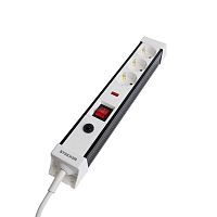 Сетевой фильтр 3-местный с/з STEKKER 3x1мм2, 5 м, 250В, 16А, серия Techno, HM22-31-05, белый