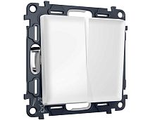 Комплект механизма 2-клавишного перекрестного выключателя 10A-250V Ambrella Volt ALFA Белый матовый QUANT (AP1230, VM125) MA123030