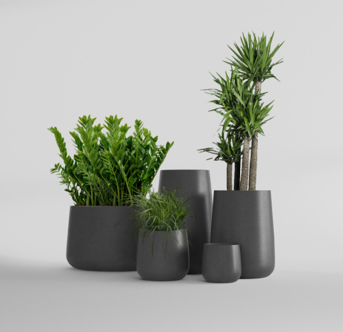 Кашпо CONE NERO фото 5