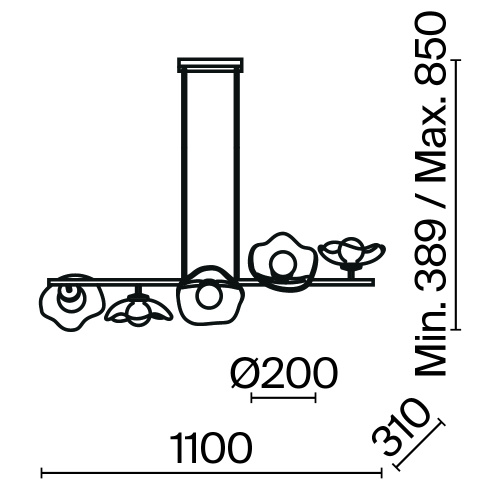 Подвесной светильник Maytoni MOD207PL-05BS фото 5