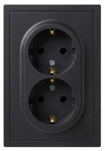 Розетка ЭРА Galaxy 15-2104-05 с заземлением двойная 2X2P+E Schuko 16А-250В IP20 антрацит Б0070685 Розетка ЭРА Galaxy 15-2104-05 с заземлением двойная 2X2P+E Schuko 16А-250В IP20 антрацит Б0070685