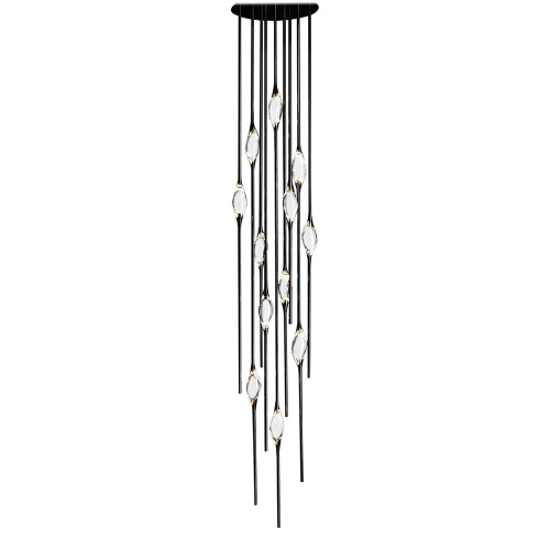 Подвесной светильник Pezzo 12 pearl black