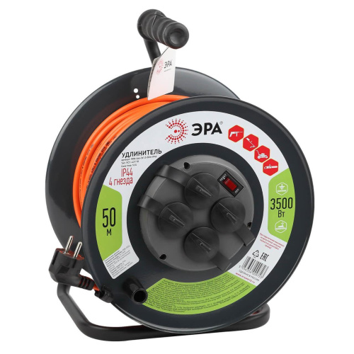 Удлинитель силовой ЭРА RMx-4es-3x1.5-50m-IP44 Б0046852 Удлинитель силовой ЭРА RMx-4es-3x1.5-50m-IP44 Б0046852