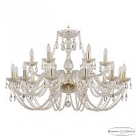 Люстра хрустальная 101/12+6/360 G Bohemia Ivele Crystal (Богемия Ивеле Кристалл)