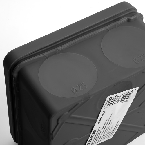 Коробка разветвительная 2х компонентная HF EBX40-38-67 100*100*50мм,8 вводов,IP67,черная(GE42455-05) фото 4