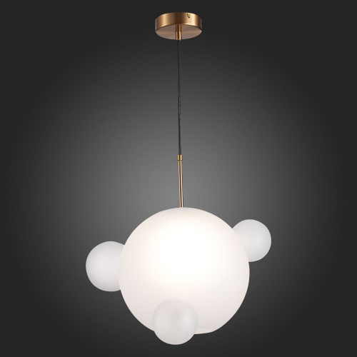 SL1133.503.01 Светильник подвесной ST-Luce Латунь/Белый E27 1*60W BOPONE фото 6