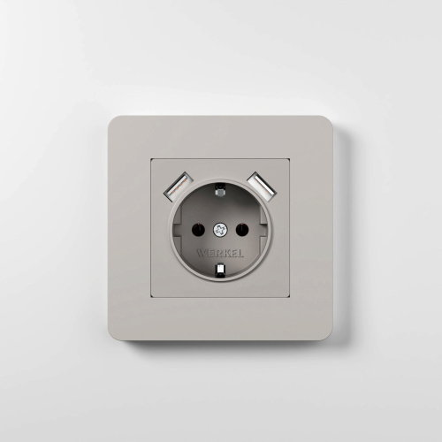 Рамка из поликарбоната на 1 пост Split дымчатый/белый, soft-touch W0013067 фото 8