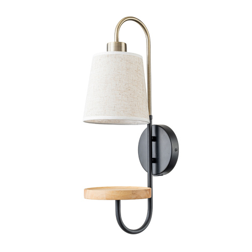 Настенный светильник Escada 582/1A E14*40W Black/Brass/Wood фото 2