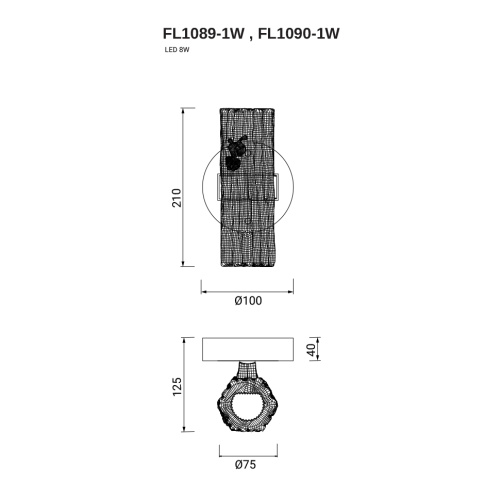 Бра Inverno Clear FL1089-1W