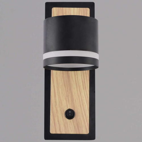 Бра Reluce 22540-0.2-01 BK+WOOD фото 3