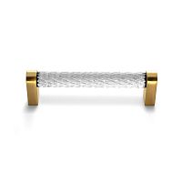 Ручка-скоба Lambeth Knurled Crystal L.10.2 Polished Brass