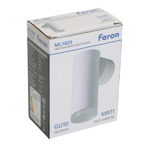 Светильник Feron ML1025 настенный под лампу GU10, белый фото 10