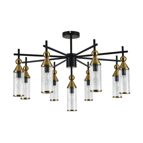 Подвесная люстра Indigo Torazzo 13037/9R Black V000529 Подвесная люстра Indigo Torazzo 13037/9R Black V000529