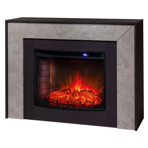 Электрокамин RealFlame Jersey 25,5 GR графит с очагом Evrika 25,5 LED фото 2