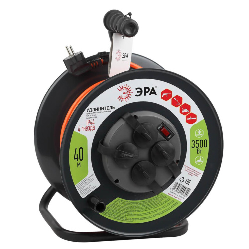 Удлинитель силовой ЭРА RMx-4es-3x1.5-40m-IP44 Б0046851 Удлинитель силовой ЭРА RMx-4es-3x1.5-40m-IP44 Б0046851