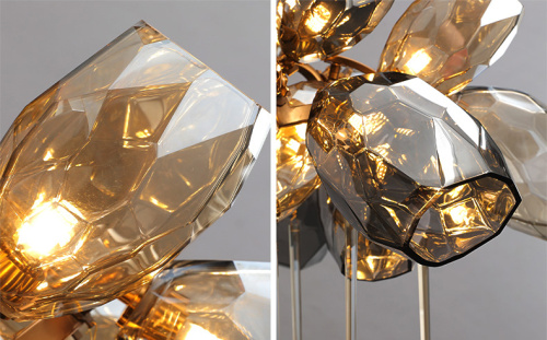 Люстра 8898P/BL gold/smoky фото 2 Люстра 8898P/BL gold/smoky фото 2