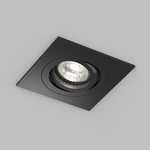 DK2111-BK Встраиваемый влагозащищённый светильник HYDRO, IP44, до 15 Вт LED, GU10, алюминий, чёрный фото 2