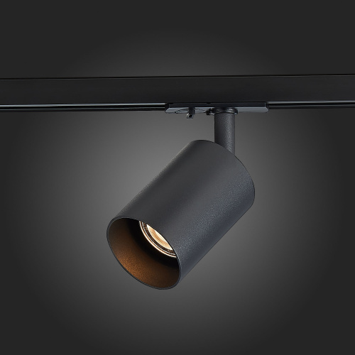 ST302.406.01 Св-к трек. Черный GU10 1*50W  IP20 L100xW70xH172 220V Без ламп BASE фото 3