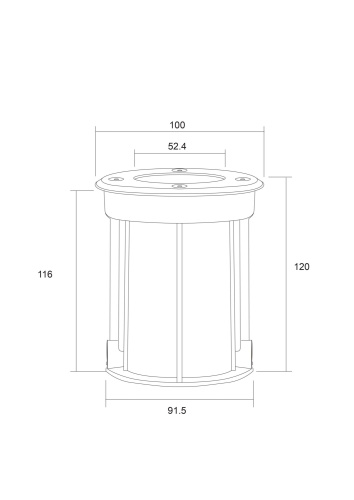 Уличный встраиваемый светильник Outdoor O043DL-01S фото 3