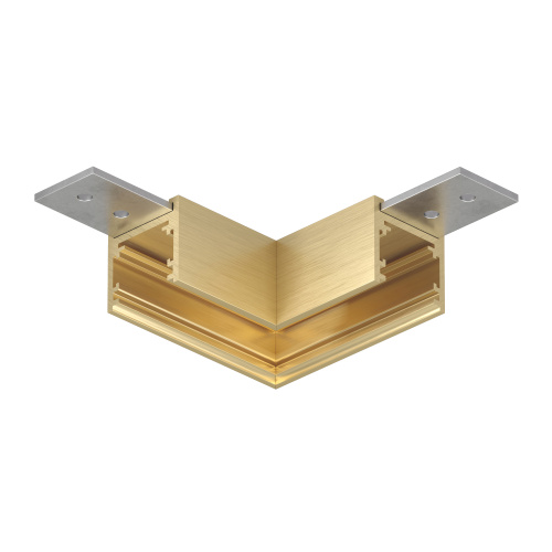 TR5731-SB Угловой элемент для трека SHINE BASE 90° потолок-потолок, сатинированная латунь, алюминий фото 4