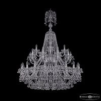 Люстра хрустальная 1409/20+10+5/400/XL-152/2d Ni