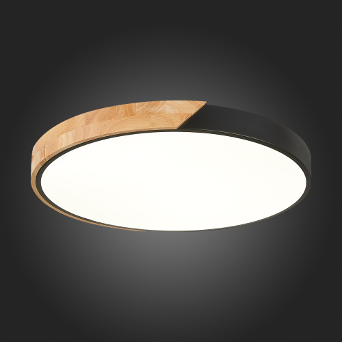 SLE200942-01 Светильник потолочный Черный, Светлое дерево/Белый LED 1*45W 3000K/4000K/6000K FESTA фото 3