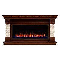 Электрокамин RealFlame Michigan 42/BV NT орех с очагом Saphir 42