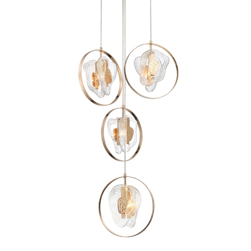 Подвесной светильник P60669-4 gold/clear фото 3