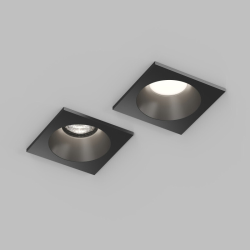 DK2131-BK Встраиваемый влагозащищённый светильник COVE, IP44, до 15 Вт LED, GU10, алюминий, чёрный фото 4