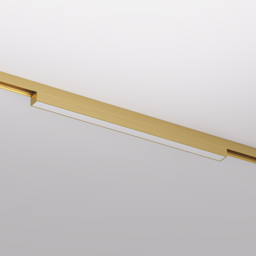 DK5751-SB Светильник для трека SHINE LINEAR со светодиодом, L301*W19*H27, 48V DC, 12W, RA?90, 3000K, IP20, сатинированная латунь, алюминий фото 3