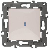 Выключатель одноклавишный с подсветкой ЭРА Elegance 10AX 250V 14-1102-02 Б0034216