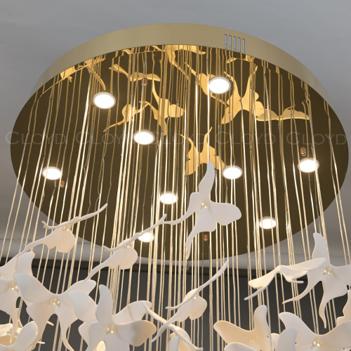 Люстра Cloyd TROPICA C9 / выс. 120 см - керамика - золото (арт.11332) фото 7