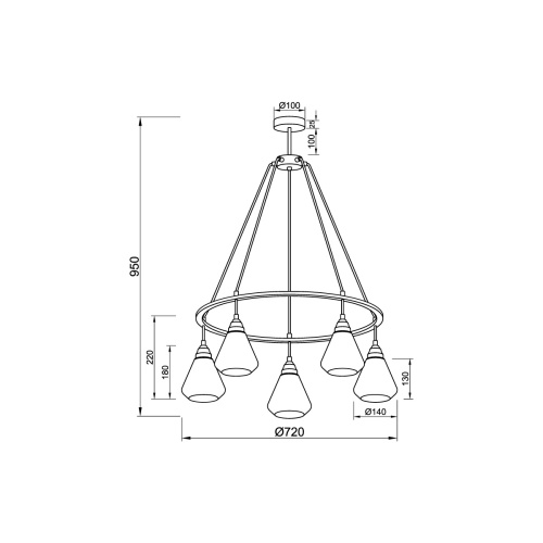 Подвесная люстра Vele Luce Norina VL5842P05 фото 3