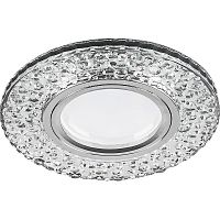Светильник встраиваемый с LED подсветкой Feron CD945 потолочный MR16 G5.3 прозрачный, хром