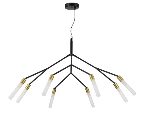 SLE1129-403-08 Светильник подвесной Черный, латунь/Белый G9 8*5W KAITO
