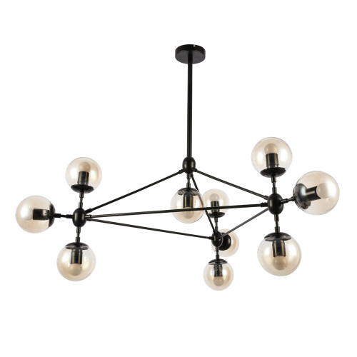 SLE154903-10 Светильник потолочный Черный/Янтарный E27 10*40W LACOTTA фото 5