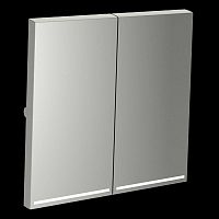 Клавиши для выключателя/переключателя двухклавишного с подсветкой S70 (сталь) Voltum VLS000405