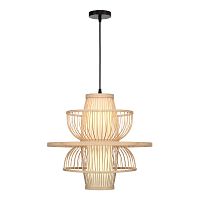 SL6241.513.01 Светильник подвесной ST-Luce Древесный/Белый E27 1*40W ALMA