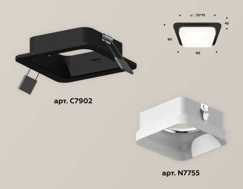 Комплект встраиваемого светильника Ambrella light Techno Spot XC (C7902, N7755) XC7902013 фото 2