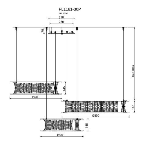 Люстра подвесная Sacrement Gold FL1181-30P фото 2 Люстра подвесная Sacrement Gold FL1181-30P фото 2