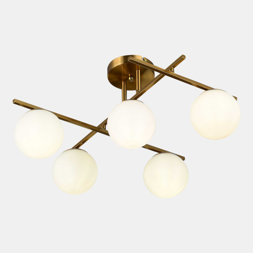 SLE1195-302-05 Светильник потолочный Латунь/Белый E14 5*40W SIERRA фото 5