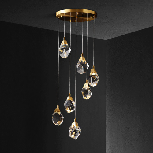 Подвесной светильник Crystal rock 7 gold фото 4