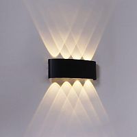 Уличный настенный светодиодный светильник Reluce 86834-9.2-008KT LED8*1W BK