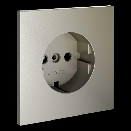 Накладка для розетки с заземлением S70 (шелк) Voltum VLS000604 Накладка для розетки с заземлением S70 (шелк) Voltum VLS000604