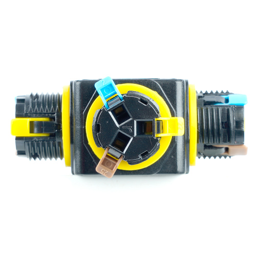 Соединитель-коннектор для проводов X 3-контактный LD557 STEKKER, водонепрониц. пружинный контакт фото 7