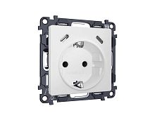 Комплект механизма электрической розетки 2USB С+C 20W с/з на винтовых зажимах 16A-250V ALFA Белый матовый QUANT (AP1305, VM165) MA130510