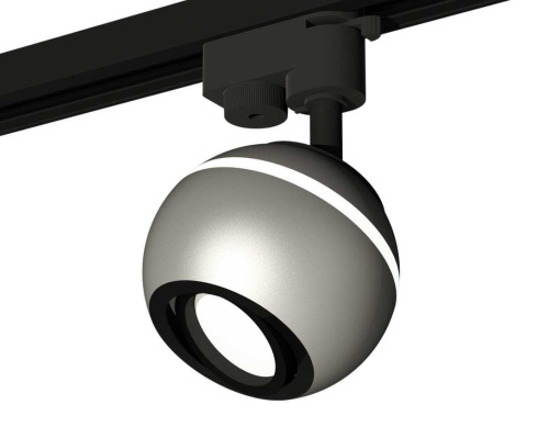 Комплект трекового светильника Ambrella light Track System XT1103001 SSL/PBK серебро песок/черный полированный (A2521, C1103, N7002)